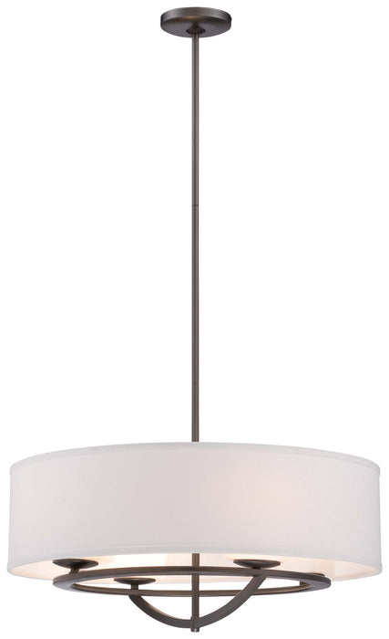 George Kovacs P1814-172 Four Light Pendant, Smoked Iron