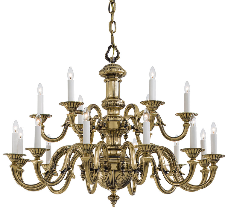 Metropolitan N700218 18 Light Chandelier, Classic Brass