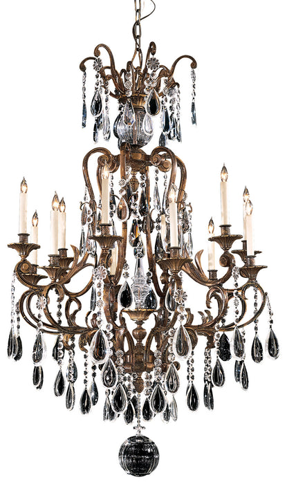 Metropolitan N950115 12 Light Chandelier, Oxidized Brass