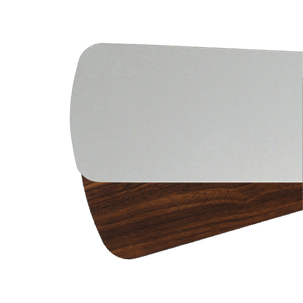 Quorum 5256524121 Blade, Satin Nickel / Walnut