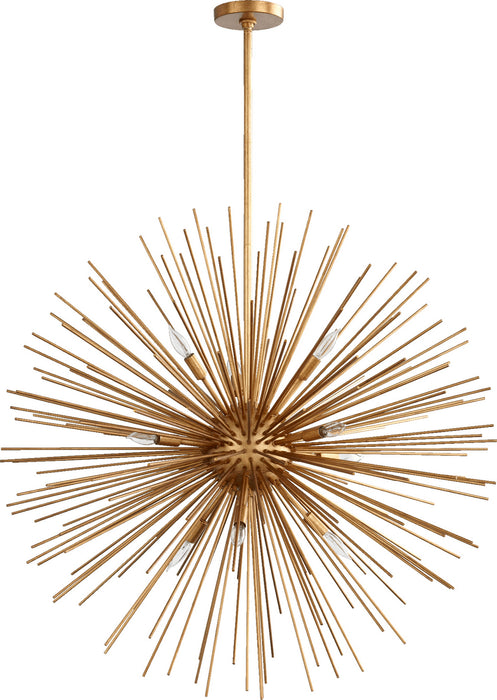 Quorum 600-10-74 Ten Light Pendant, Gold Leaf