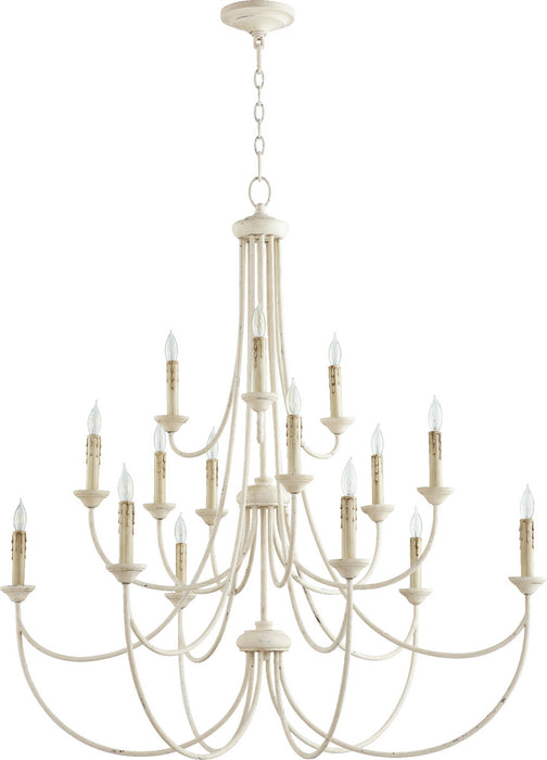 Quorum 6250-15-70 15 Light Chandelier, Persian White