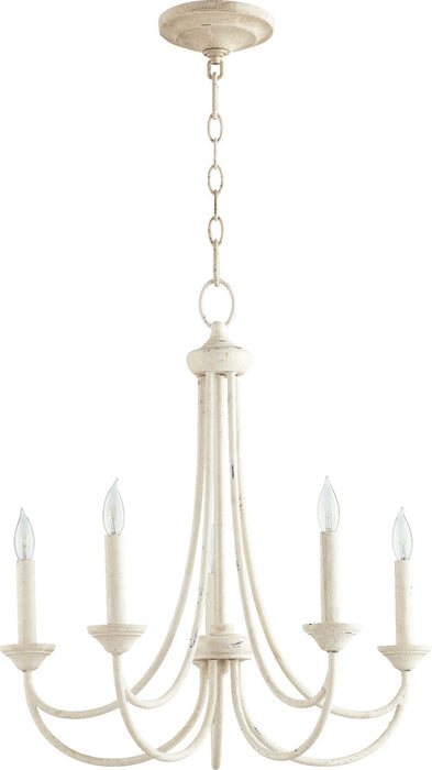 Quorum 6250-5-70 Five Light Chandelier, Persian White (Open Box - Final Sale)
