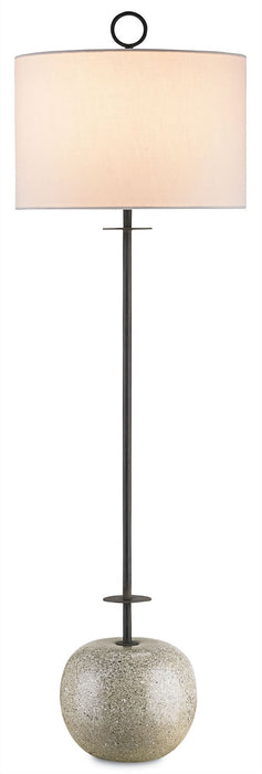 Currey and Company 6096 One Light Table Lamp, Blacksmith/Polished Concrete