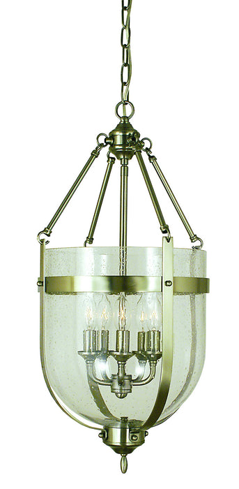 Framburg 1015 BN Five Light Chandelier, Brushed Nickel