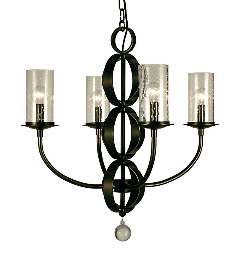 Framburg 1044 MB Four Light Chandelier, Mahogany Bronze