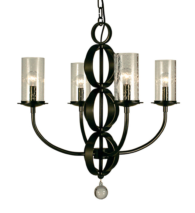 Framburg 1044 MB Four Light Chandelier, Mahogany Bronze