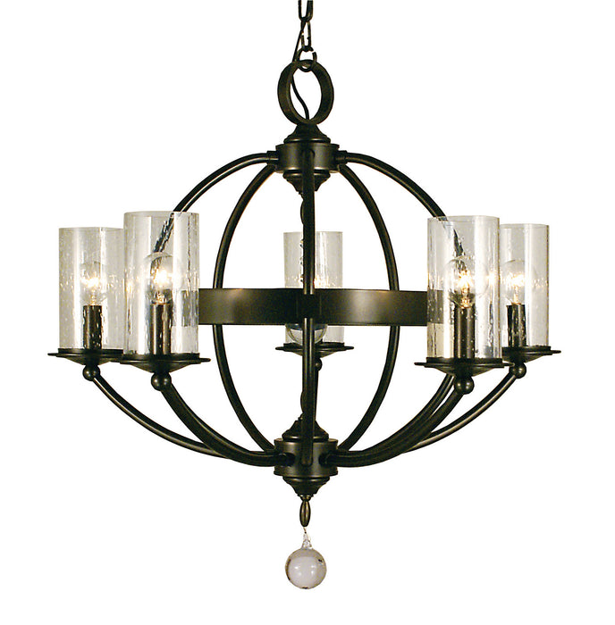 Framburg 1075 MB Five Light Chandelier, Mahogany Bronze