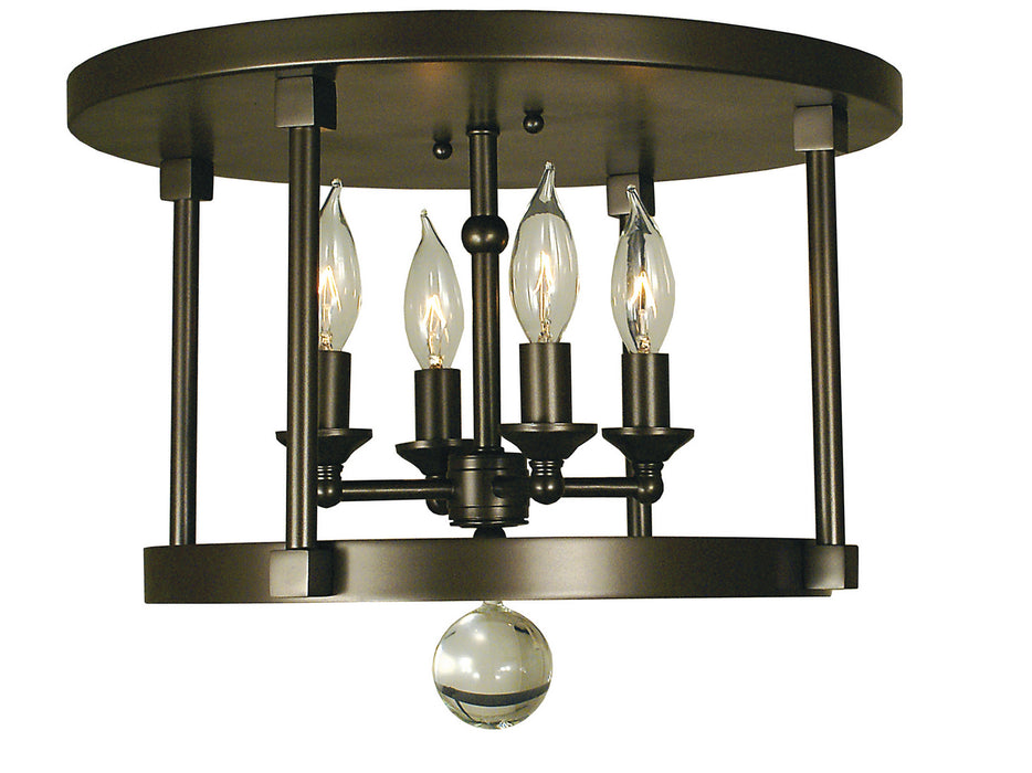 Framburg 1102 MB Four Light Flush / Semi-Flush Mount, Mahogany Bronze