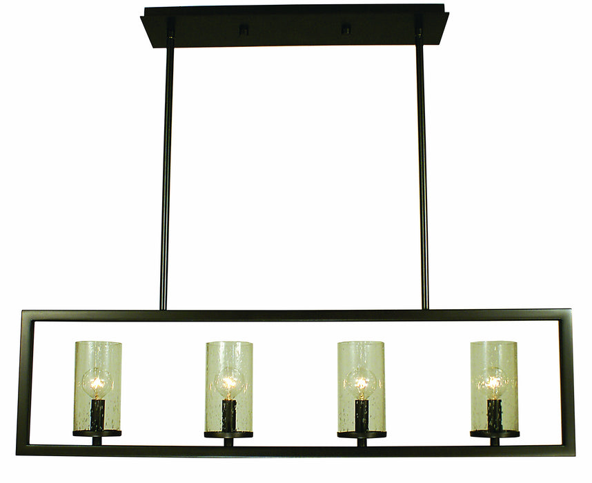 Framburg 1154 MB Four Light Island Chandelier, Mahogany Bronze