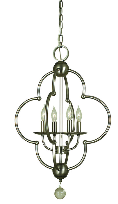 Framburg 1160 BN Four Light Chandelier, Brushed Nickel