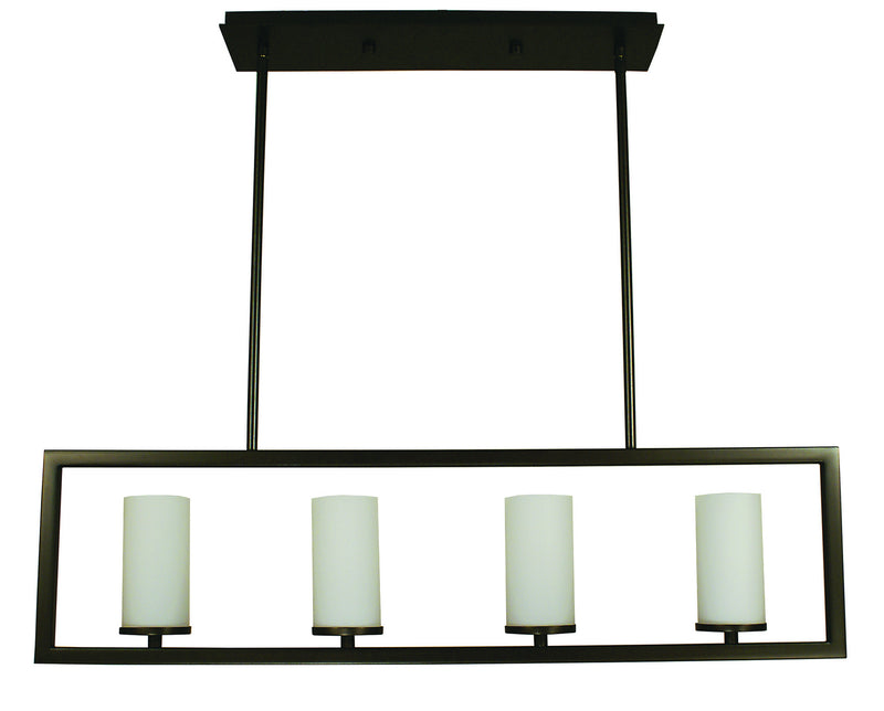 Framburg 1194 MB Four Light Island Chandelier, Mahogany Bronze