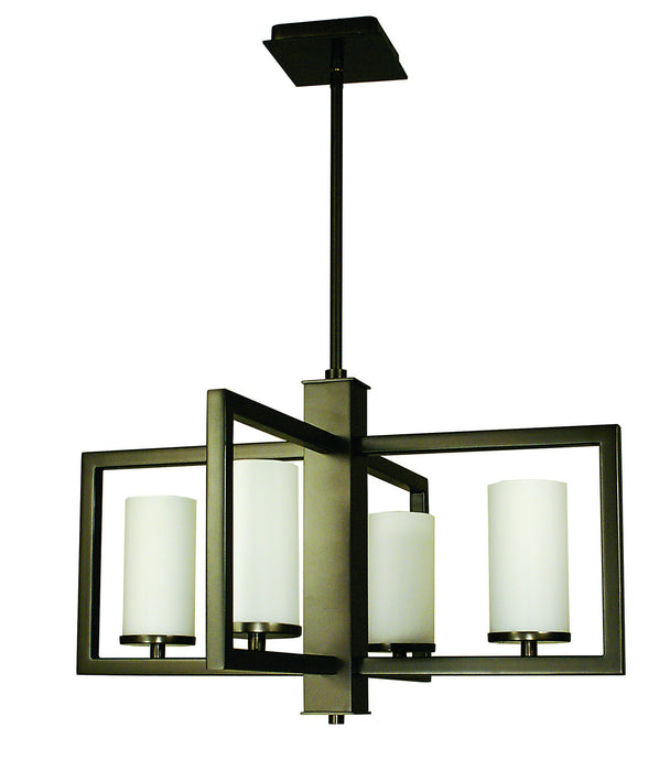 Framburg 1195 MB Four Light Chandelier, Mahogany Bronze