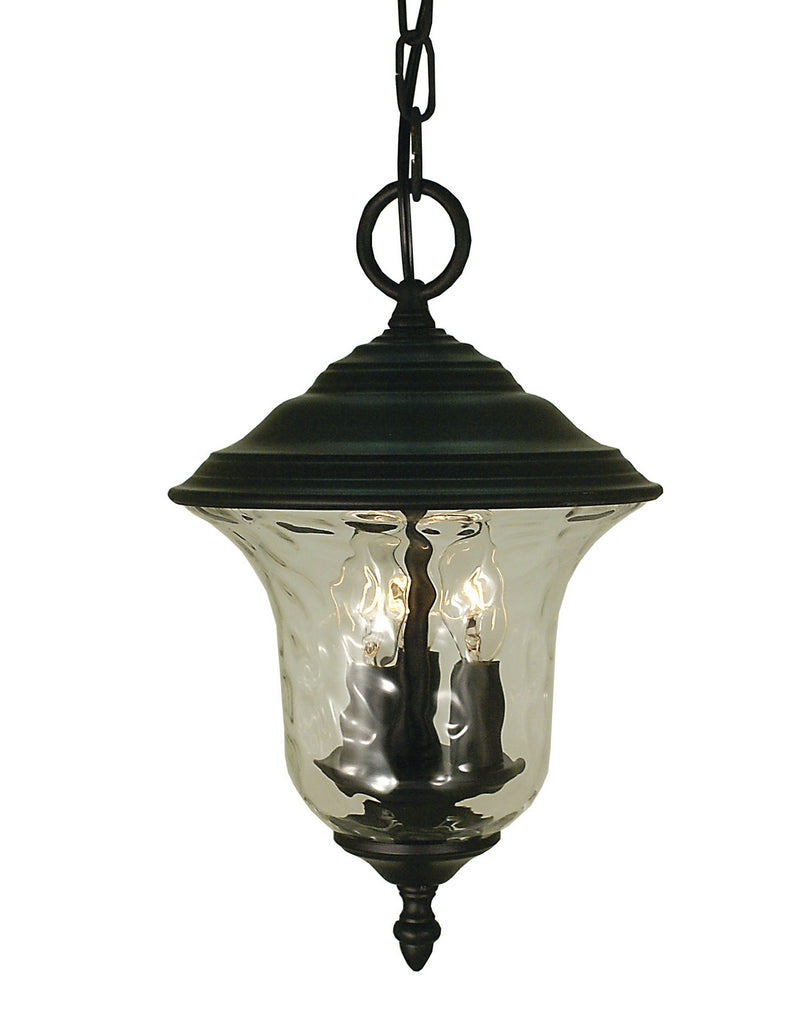 Framburg 1221 CH Three Light Exterior Ceiling Mount, Charcoal