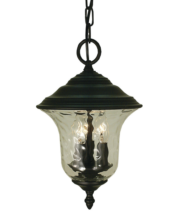 Framburg 1221 CH Three Light Exterior Ceiling Mount, Charcoal