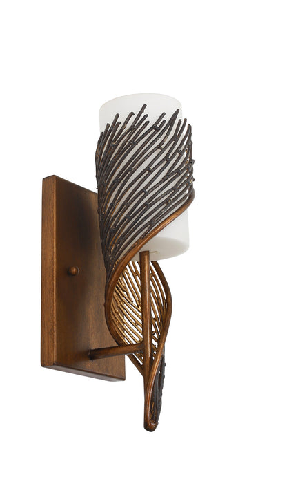 Varaluz 240K01HO One Light Wall Sconce, Hammered Ore