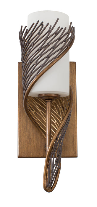 Varaluz 240K01HO One Light Wall Sconce, Hammered Ore