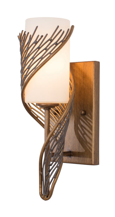 Varaluz 240K01HO One Light Wall Sconce, Hammered Ore