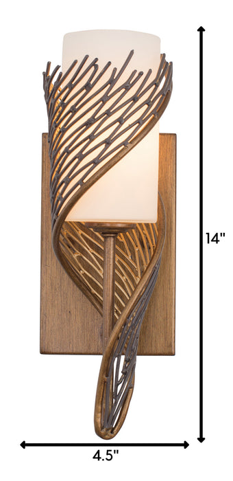 Varaluz 240K01HO One Light Wall Sconce, Hammered Ore