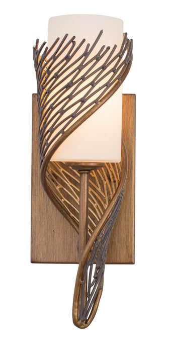 Varaluz 240K01HO One Light Wall Sconce, Hammered Ore