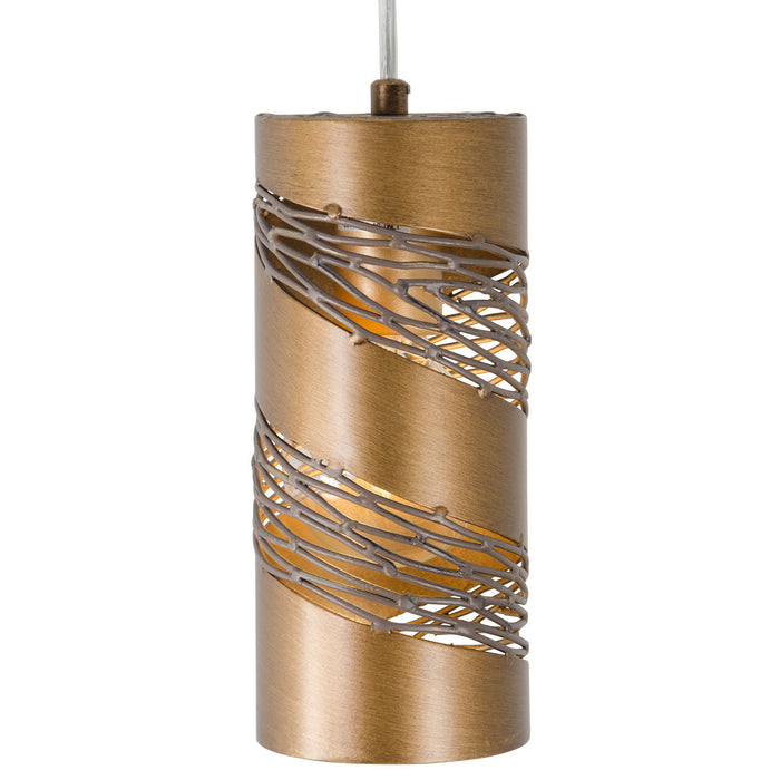 Varaluz 240M01HO One Light Mini Pendant, Hammered Ore
