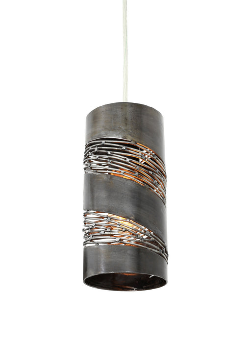 Varaluz 240M01SL One Light Mini Pendant, Steel