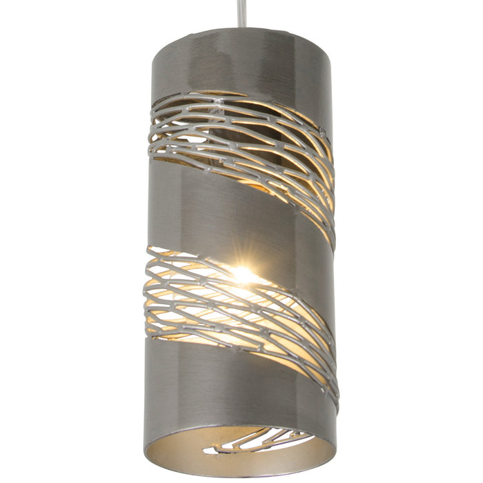 Varaluz 240M01SL One Light Mini Pendant, Steel