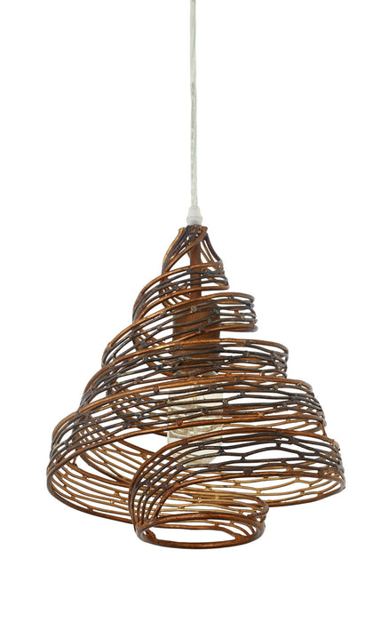 Varaluz 240P01HO One Light Mini Pendant, Hammered Ore