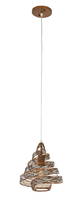 Varaluz 240P01HO One Light Mini Pendant, Hammered Ore