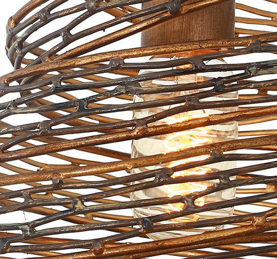 Varaluz 240P01HO One Light Mini Pendant, Hammered Ore
