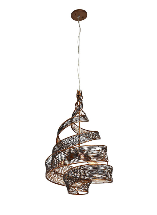 Varaluz 240P03HO Three Light Pendant, Hammered Ore