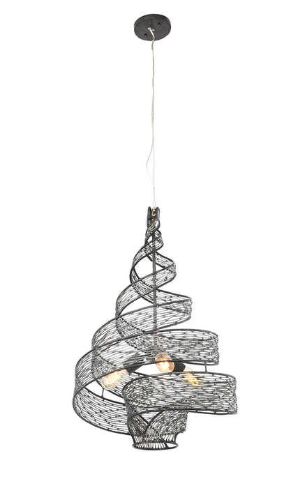 Varaluz 240P03SL Three Light Pendant, Steel