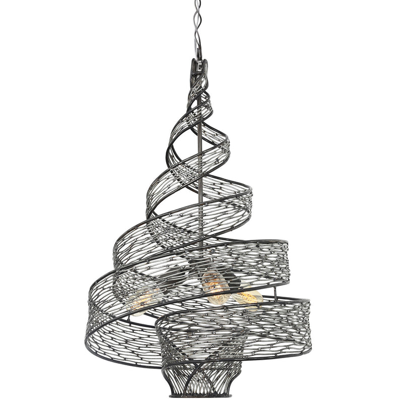 Varaluz 240P03SL Three Light Pendant, Steel