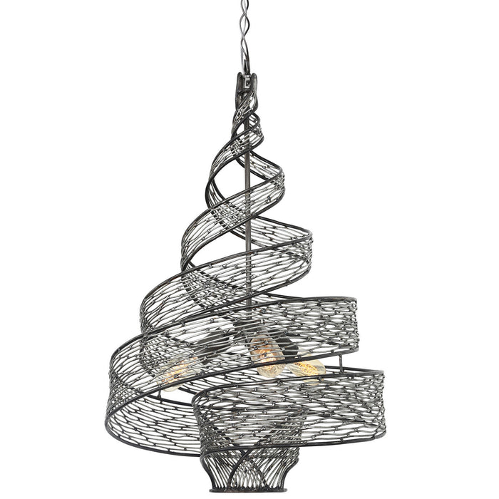Varaluz 240P03SL Three Light Pendant, Steel