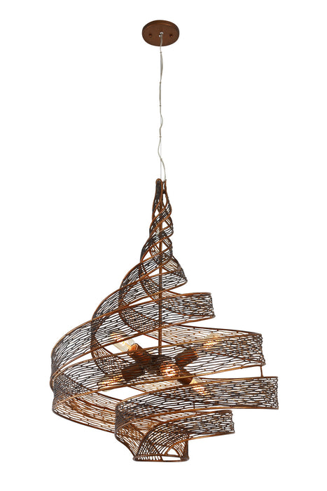Varaluz 240P06HO Six Light Pendant, Hammered Ore