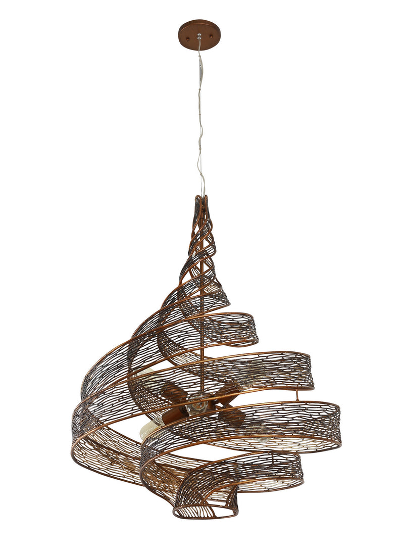 Varaluz 240P06HO Six Light Pendant, Hammered Ore