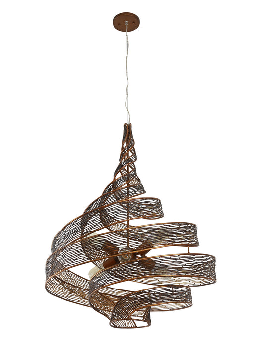 Varaluz 240P06HO Six Light Pendant, Hammered Ore