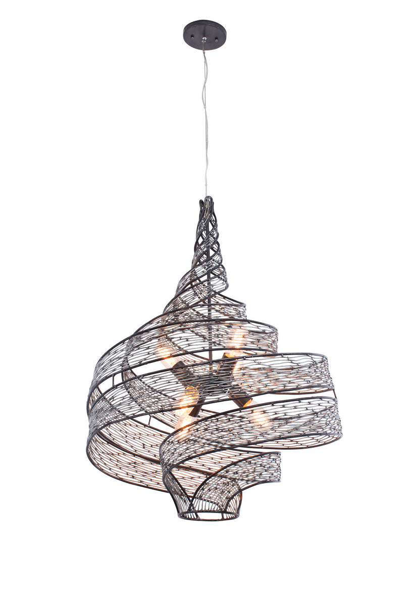 Varaluz 240P06SL Six Light Pendant, Steel