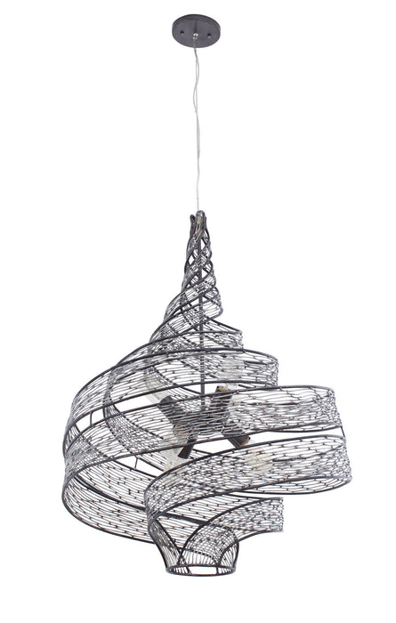Varaluz 240P06SL Six Light Pendant, Steel