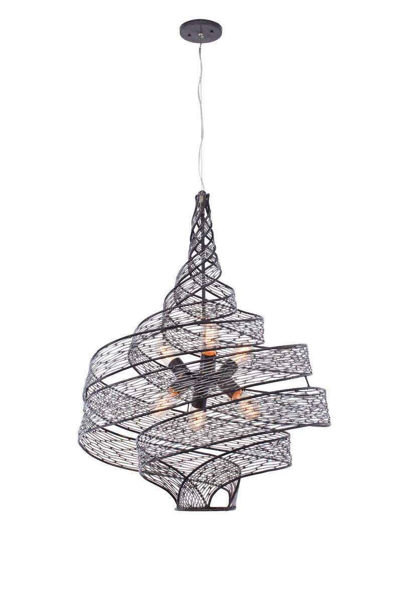 Varaluz 240P06SL Six Light Pendant, Steel