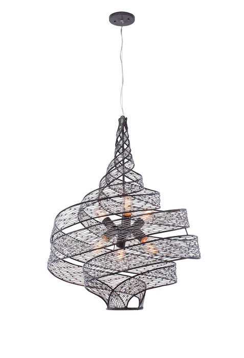 Varaluz 240P06SL Six Light Pendant, Steel