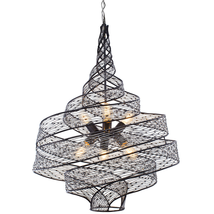 Varaluz 240P06SL Six Light Pendant, Steel