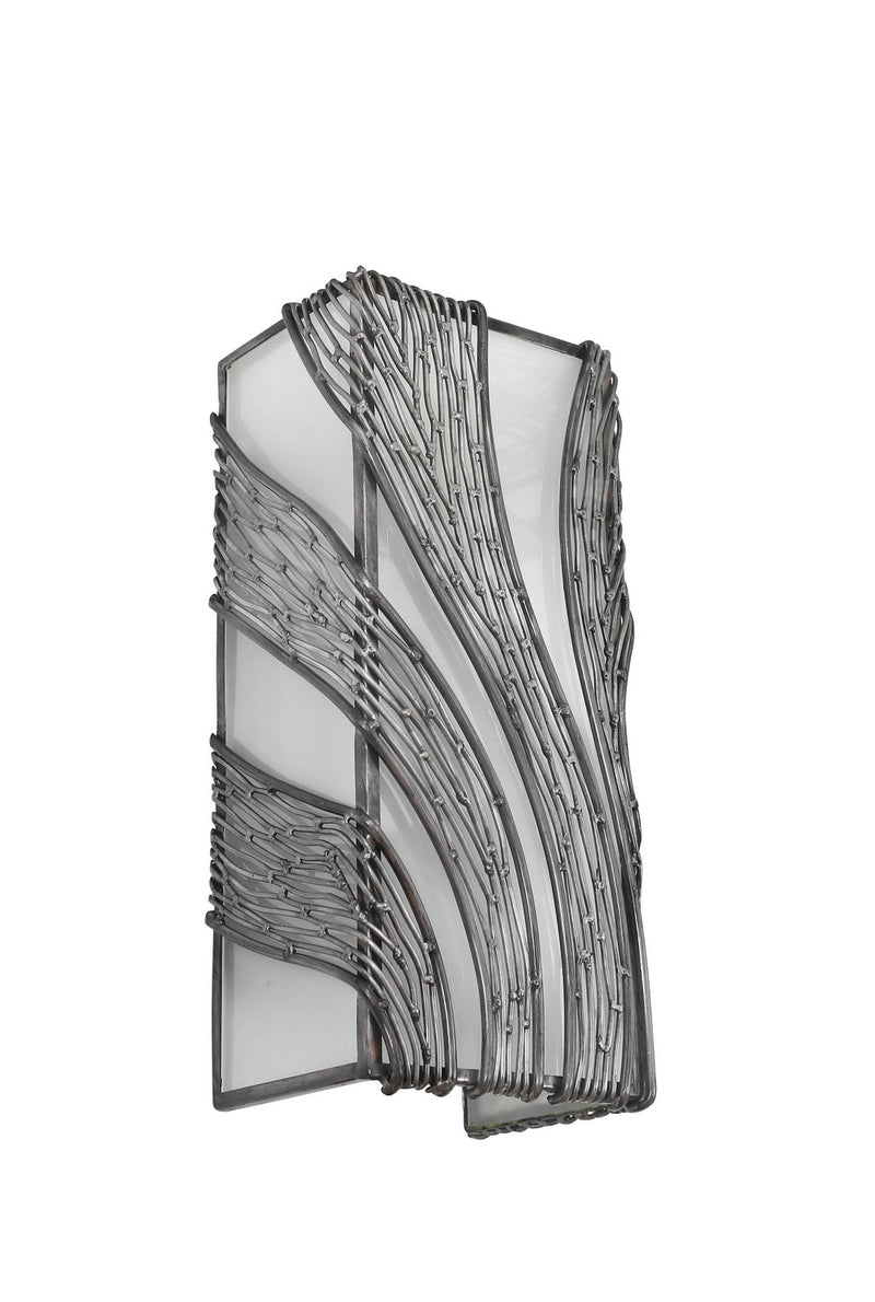 Varaluz 240W02SL Two Light Wall Sconce, Steel