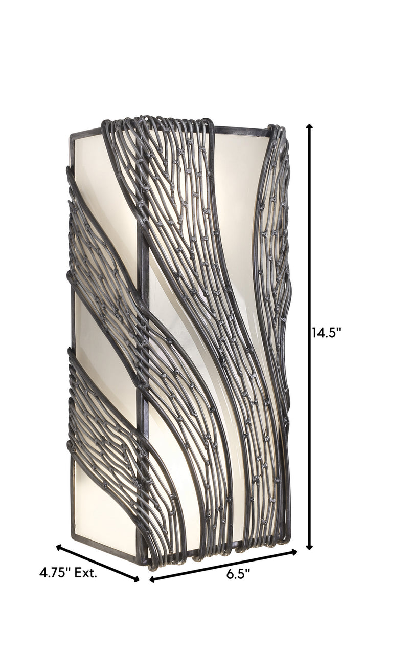 Varaluz 240W02SL Two Light Wall Sconce, Steel