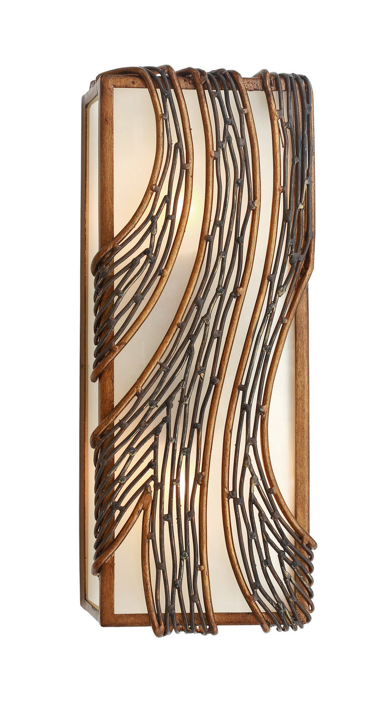 Varaluz 240W03HO Three Light Wall Sconce, Hammered Ore