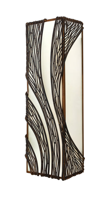 Varaluz 240W03HO Three Light Wall Sconce, Hammered Ore