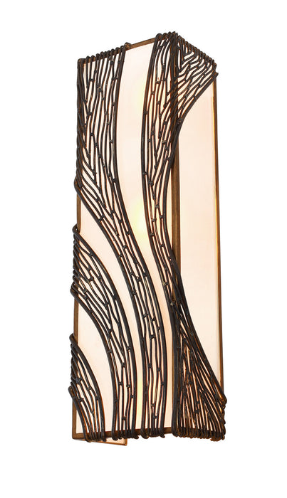 Varaluz 240W03HO Three Light Wall Sconce, Hammered Ore