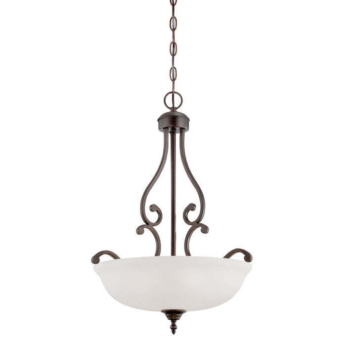 Millennium 1583-RBZ Three Light Pendant, Rubbed Bronze