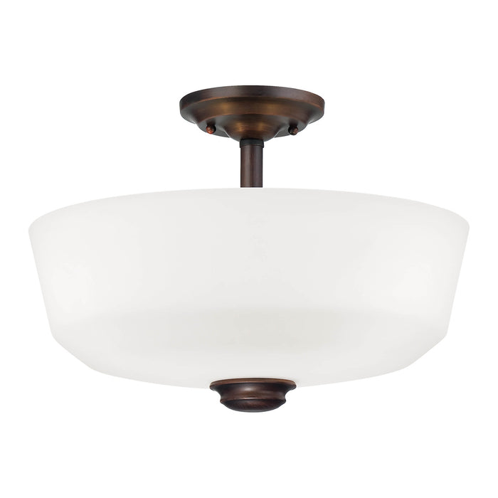 Millennium 2152-RBZ Two Light Semi-Flush Mount, Rubbed Bronze