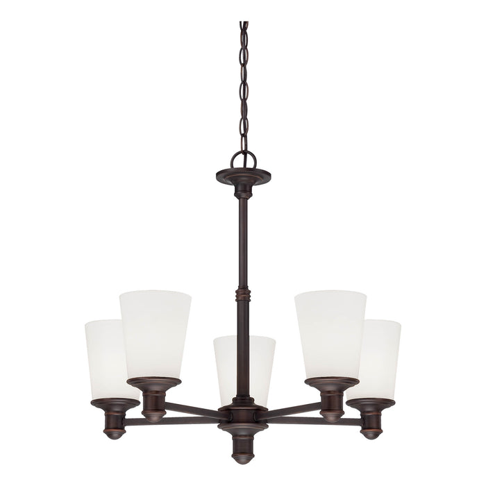 Millennium 2155-RBZ Five Light Chandelier, Rubbed Bronze